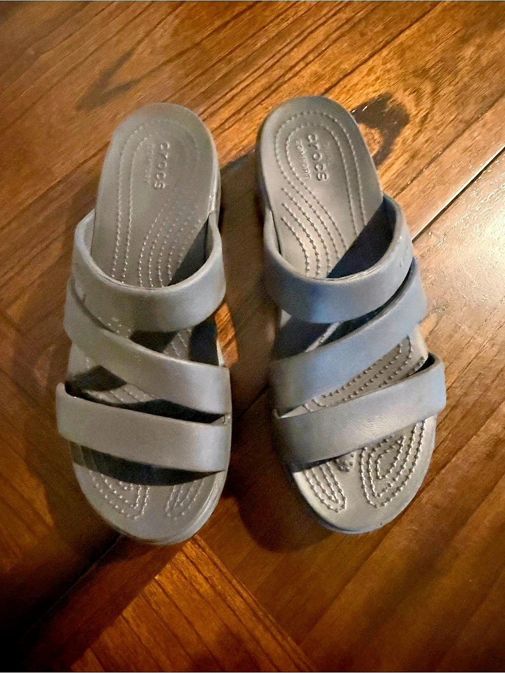 Crocs Low Wedge Black Sandals US 9